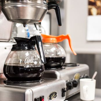 Coffee brewing at Tak's
